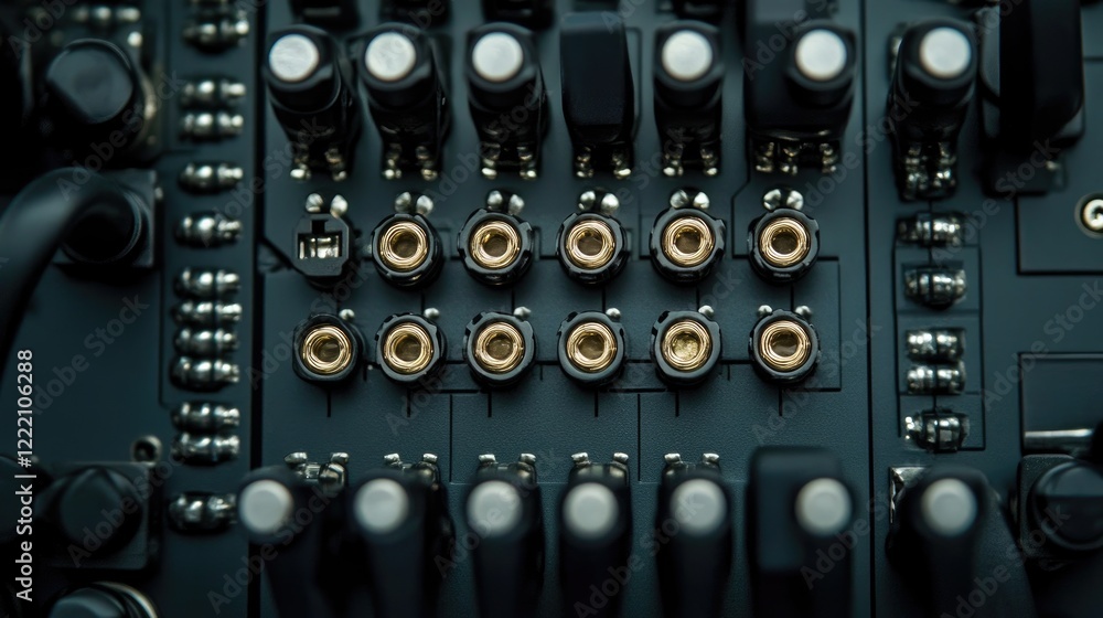 Poster fiber optic connectors arranged on a control box, showcasing the importance of clean, organized elec