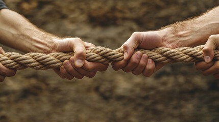 Hands of diverse people grasping a rope, symbolizing the unity, strength, and collaboration needed for successful business strategies and leadership integration