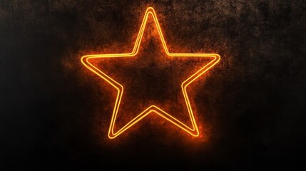 Fototapeta premium Bright Neon Star Light on Dark Background for Creative Designs