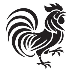 Rooster Silhouette Vector Illustration