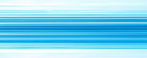 Abstract blue horizontal stripes background. Minimal motion blur, soft blurred lines. Blue sky, ocean water, sea or river surface, blurred waves, light effect, blurred light and shadow, banner design.