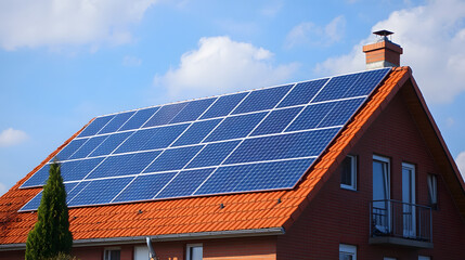 An industrial complex with solar panels installed on roofs, reducing energy reliance on non-renewable resources and lowering emissions.