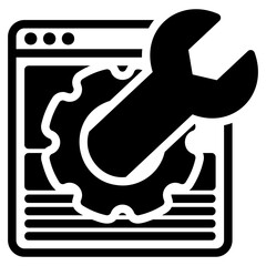 Web tools glyph icon