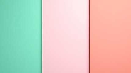 Obraz premium Abstract Background Featuring Soft Pastel Shades of Green, Pink, and Coral for Creative Design Projects