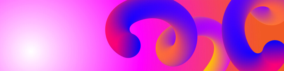 Gradient colorful motion twisted liquid line shapes on background. 3D effect fluid flow wave. Modern abstract backdrop, banner and brochure. Vector EPS 10