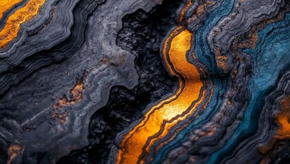 Colorful Agate Stone Close-Up