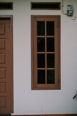 Brown Window Frame