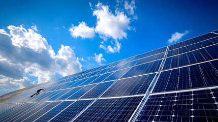 An industrial warehouse equipped with solar panels, supplying clean energy to the entire building and enhancing operational efficiency.