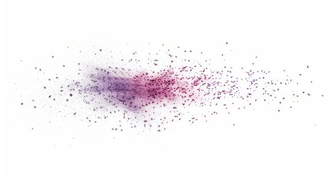 Artistic abstract scatter plot clipart with rainbow gradient on a white background for analysis