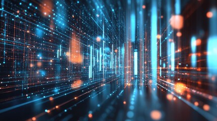 A close-up of a laptop displaying a rising bar chart, signifying the growth of the market and business.