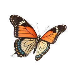 Vibrant Monarch Butterfly Isolated on Transparent Background