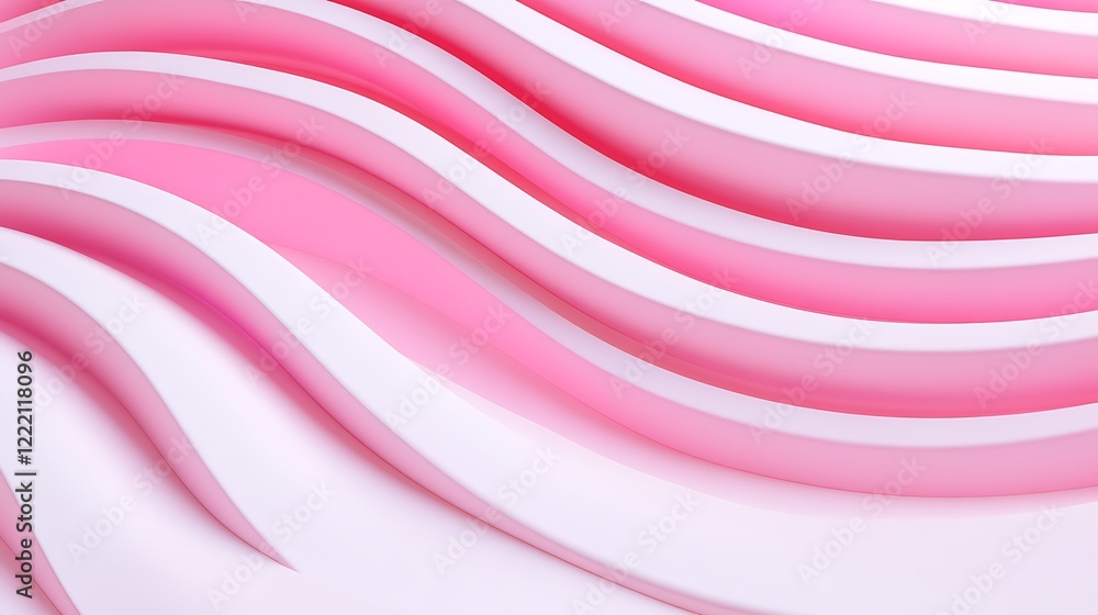 Poster abstract pink waves with smooth curves and layered textures for background or graphic design project