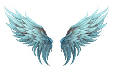 Obraz premium Angel wing bird white background.