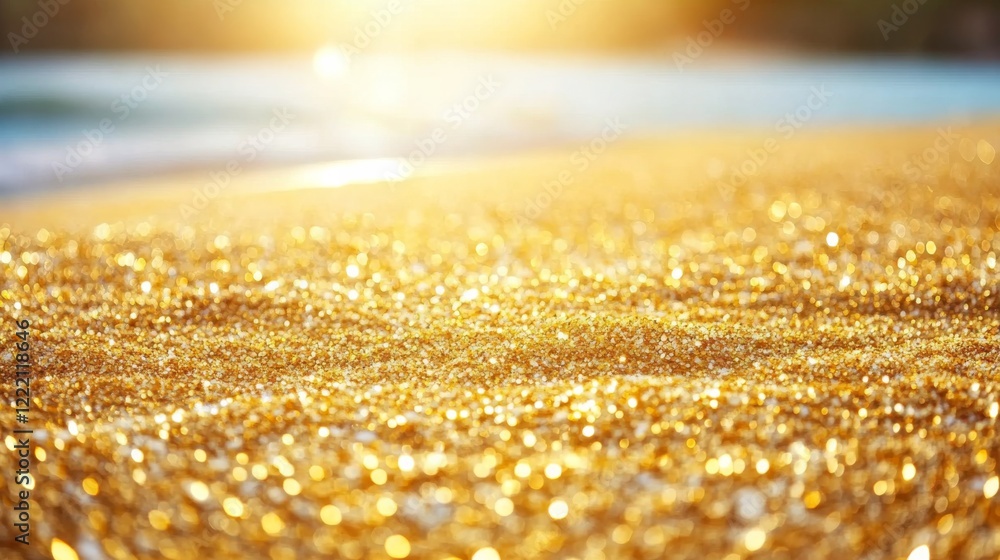 Aufkleber soft, warm tones illuminate the shoreline as gentle waves lap at the golden sand, creating a tranqui