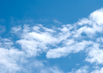 Landscape of the clear blue sky and white clouds.