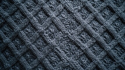 Fototapeta premium A seamless gray knitted texture with intricate patterns for a cozy feel.