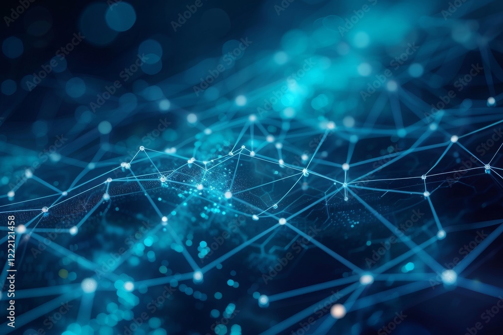 Poster abstract digital connections showcasing intricate data patterns in a technological landscape illumin