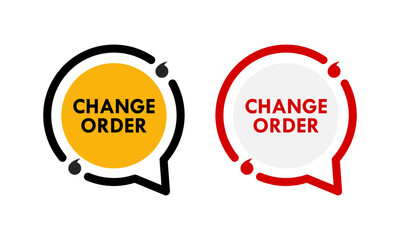 Change order design logo template illustration