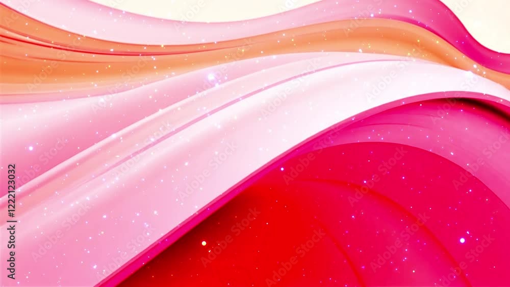 Poster 3d rendering gradient waves animation