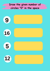 Obraz premium maths worksheet for kids colorful attractive pages activity for 5 years