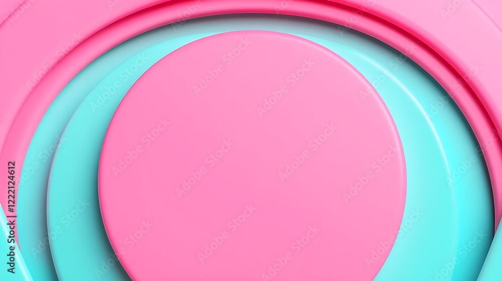 Aufkleber colorful abstract layers in pink and turquoise creating a vibrant and modern background design for c