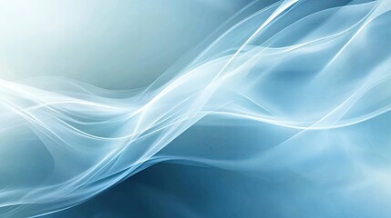 Fototapeta premium Abstract background in pastel blue with flowing, organic shapes for a modern design.