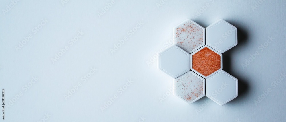 Poster abstract hexagon pattern science tech medical background