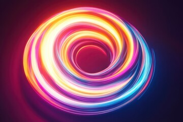 Colorful Swirl of Light Creating Vibrant Abstract Background