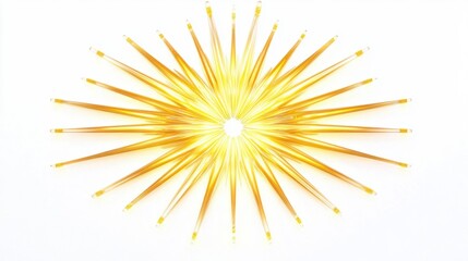 Radiant Golden Starburst Design on Bright Background