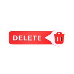 Delete Button 3D Icon Design