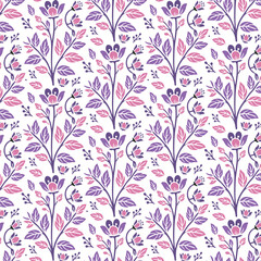 intricate seamless floral pattern with botanical motifs wildflowers and tropical elements for fashion prints textiles wallpaper wrapping and fabric design with abstract textures 