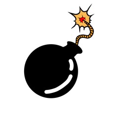 Simple bomb illustration for design