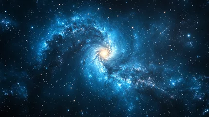 A mesmerizing spiral galaxy in the night sky surrounded by stars and clouds with a bright minimalistic tone and empty space for a modern caption  