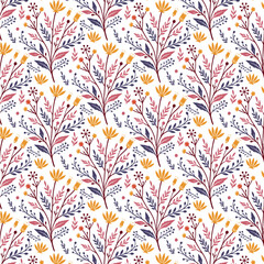 creative and elegant seamless floral pattern with tropical botanical motifs and wildflower designs for fashion prints textile wallpaper and wrapping patterns