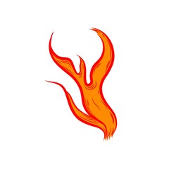 Simple fire illustration for design