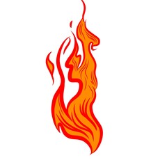 Simple fire illustration for design