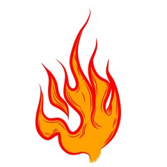 Simple fire illustration for design