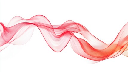 Abstract Red Wave Design with Soft Flowing Movement and Lightness
