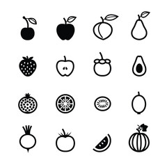 fruits_vegetables_icons_white_background