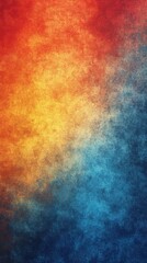 Fototapeta premium Vibrant red-orange-blue gradient background with dynamic grainy texture