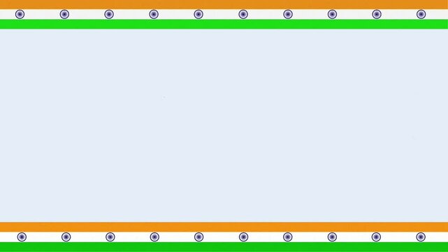 indian flag motion animation white background.