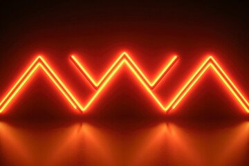 Bright Neon Zigzag Pattern on Dark Surface for Creative Backgrounds