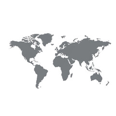 Naklejka premium A minimalist vector of a global map in shades of gray with highlighted continents for business emphasis on a clean white background