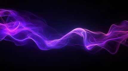 Obraz premium Glow in the dark purple light smoke background 