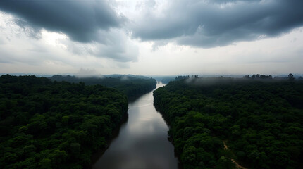 High Resolution River Scenery with Gorgeous Natural Landscape Background