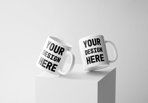 Mockup Of Two Customizable Mugs