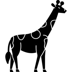 Obraz premium Giraffe Vector Icon Set with Transparent Background 