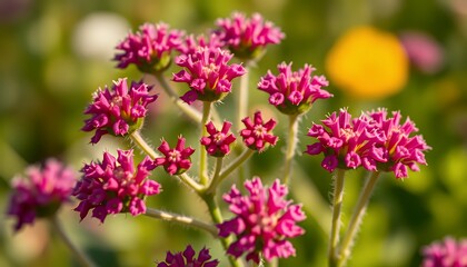 Obraz premium Close-Up of Vibrant Pink Flowers in Soft Sunlight