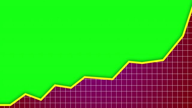 business profit and loss bar graph with arrow