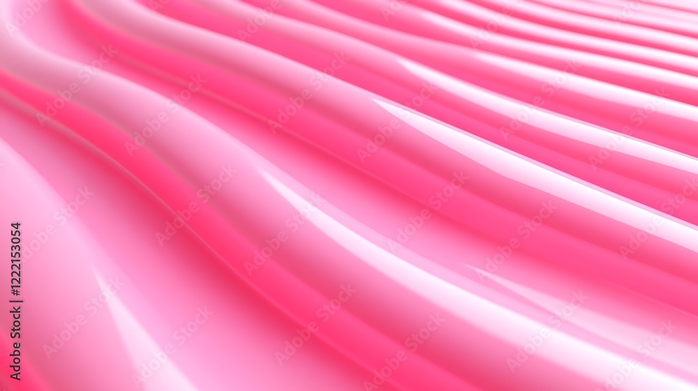 Poster smooth pink waves flowing in a gentle, glossy surface for abstract background or design elements